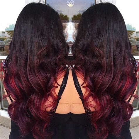 dark red ombre hair color|ombre red braiding hair.